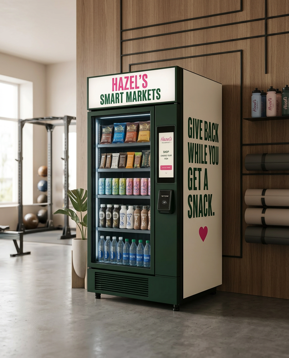 Hazel's Smart Markets in a fitness & wellness environment